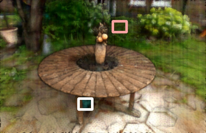 Simulated garden — Mesh Silhouette, Far Focus